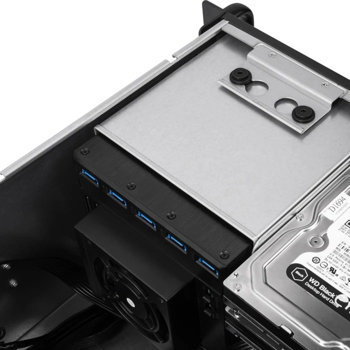 SilverStone RM41-H08, Rackmount Storage, grau/schwarz, 4HE, ATX
