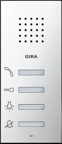 Gira System 55 Wohnungsstation AP, Innenstation, Aufputz, Chrom
