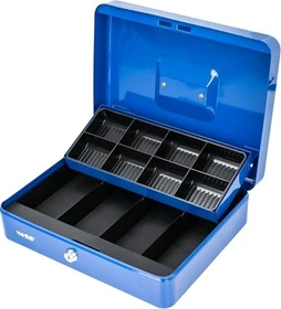 HMF 15130 Geldkassette, blau, Schlüsselschloss