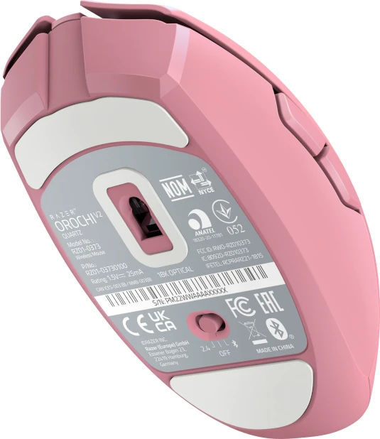 Razer Orochi V2 Mobile Wireless Gaming Mouse Quartz Pink, USB/Bluetooth