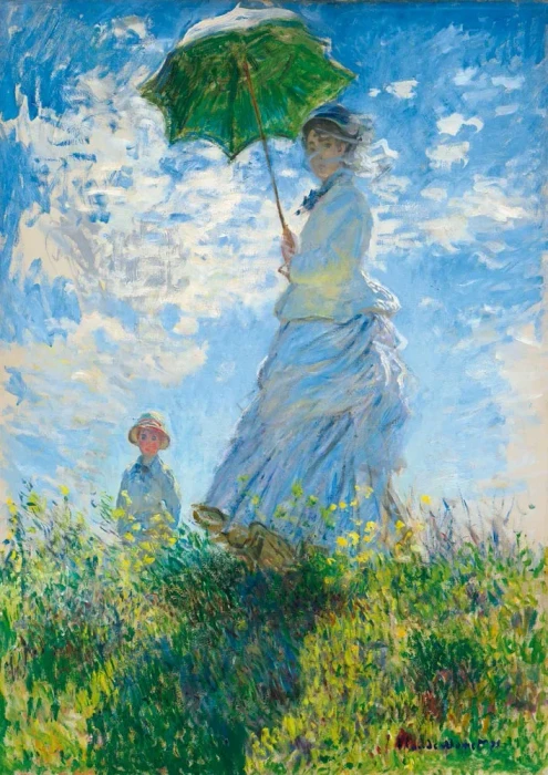 Bluebird Puzzle Claude Monet Woman with a Parasol - Madame Monet and Her Son