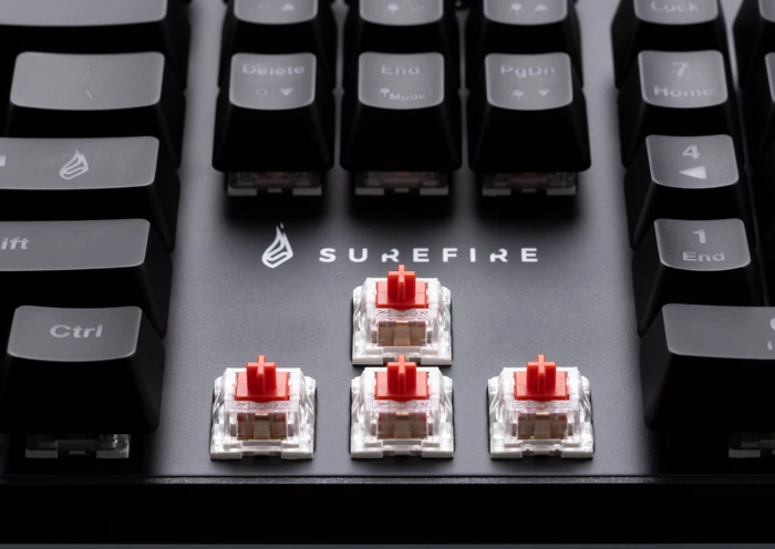 Verbatim SureFire KingPin M2 Gaming Keyboard, LEDs RGB, RED Switches, schwarz, USB, DE
