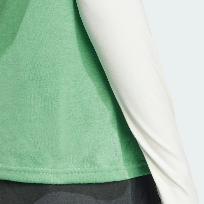 adidas Aeroready Train Essentials Minimal Branding Funktionsshirt kurzarm preloved green (Damen)