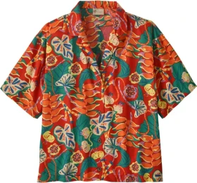 Patagonia Tidal Threads Camp Hemd kurzarm tropiclimb: hot ember (Damen)