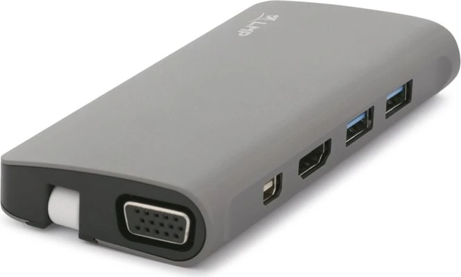 LMP USB-C Travel Dock, 9-Port, USB-C 3.0 [Stecker], space gray