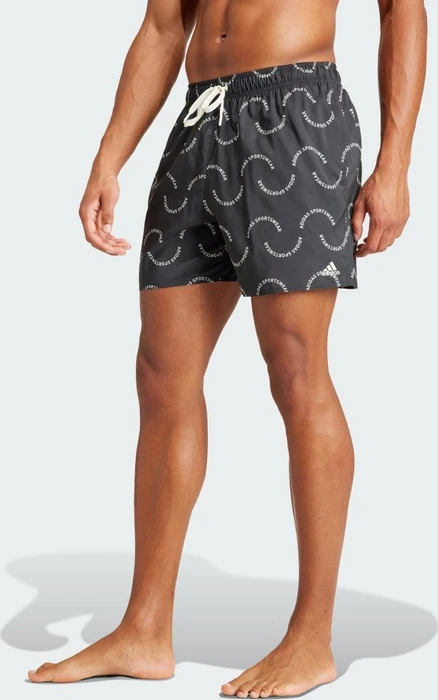 adidas Wave Logo CLX Badeshorts black/off white (Herren)