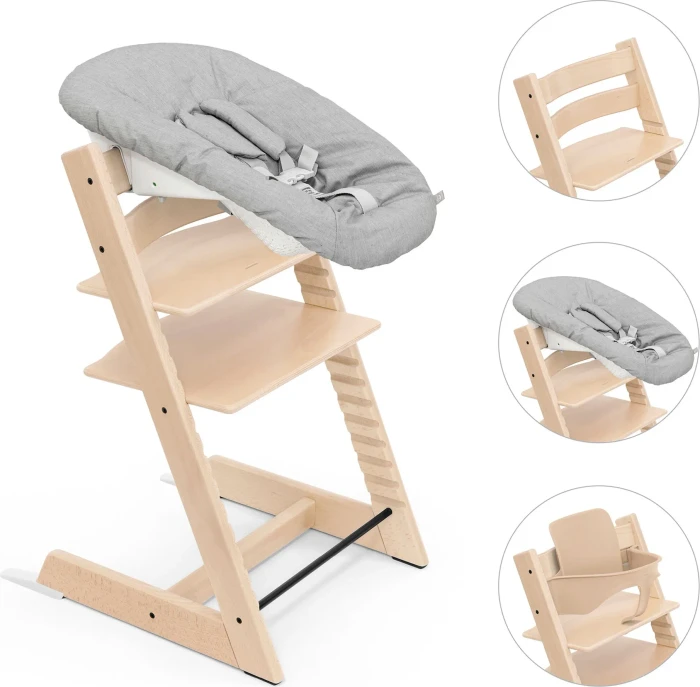 Stokke Tripp Trapp inkl. Newborn und Baby-Set 3in1 Buche natur