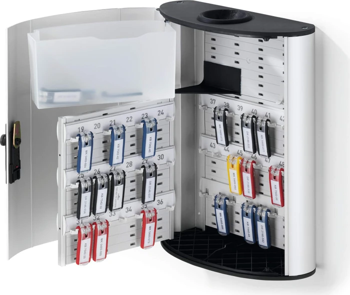 Durable Key Box Code 54 Schlüsselkasten mit Einwurfschlitz, silber, mechanische Zahlenkombination