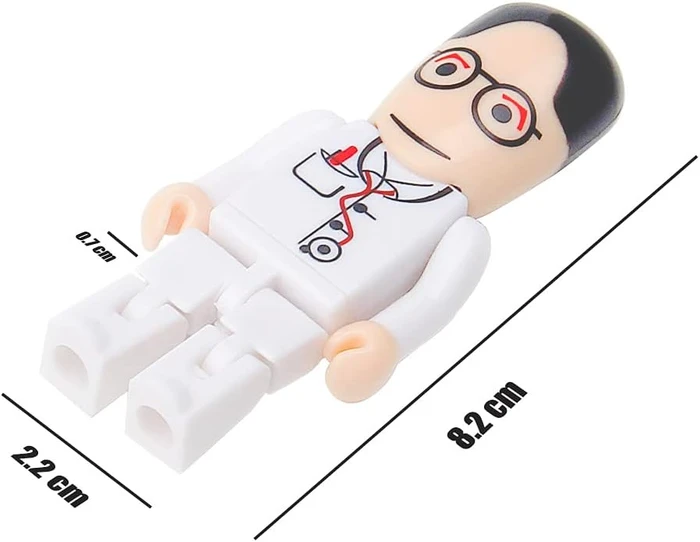 Diverse USB-Sticks Cartoon Arzt 8GB weiß, USB-A, USB 2.0