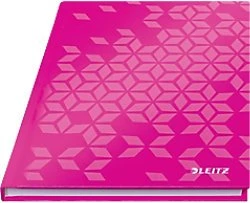 Leitz WOW Notizbuch, A5, kariert, Hardcover, pink, 80 Blatt (46281023)