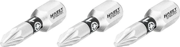 Hazet 2216N-PZ 1/3 Pozidriv Bit 1/4", PZ1x25mm, 3 Stück