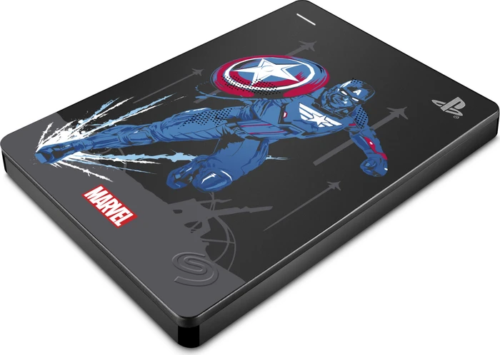 Seagate Game Drive for PlayStation - Marvel Avengers Limited Edition, 2TB, Captain America, USB 3.0 Micro-B