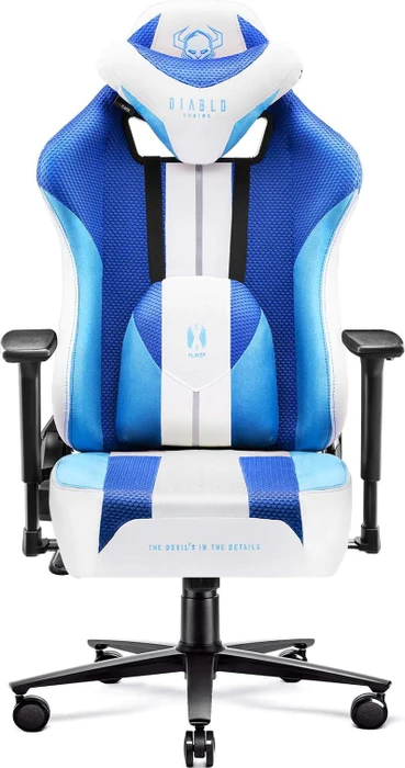 Diablo Chairs X-Player 2.0 King Gamingstuhl, blau/weiß