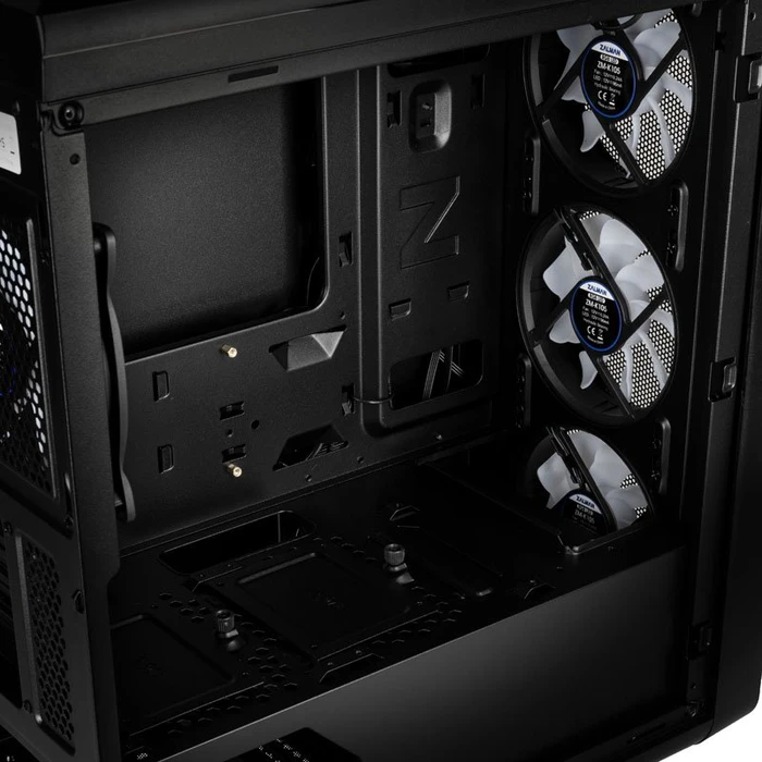 Zalman M3 Plus RGB, schwarz, Glasfenster