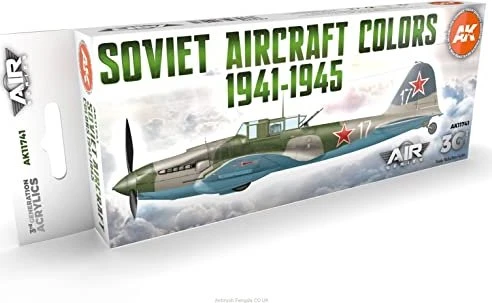AK-Interactive 3rd Gen Acrylic Colors Soviet Aircraft Colors 1941-1945 Farbset, 8-tlg.