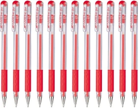 Pentel Hybrid Gel Grip K116 Gelroller rot/transparent, 12er-Pack