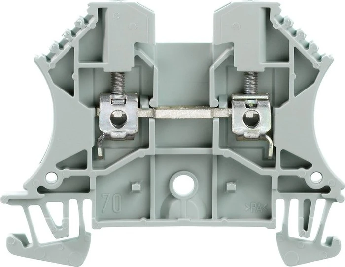 Weidmüller WDU 2.5 GR Durchgangs-Reihenklemme, Schraubanschluss, grau, 2.5 mm², 24 A, 800 V, Anzahl Anschlüsse: 2