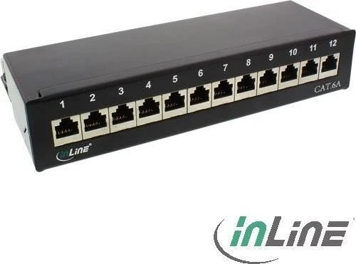 InLine Patchpanel Cat6a, 12-Port