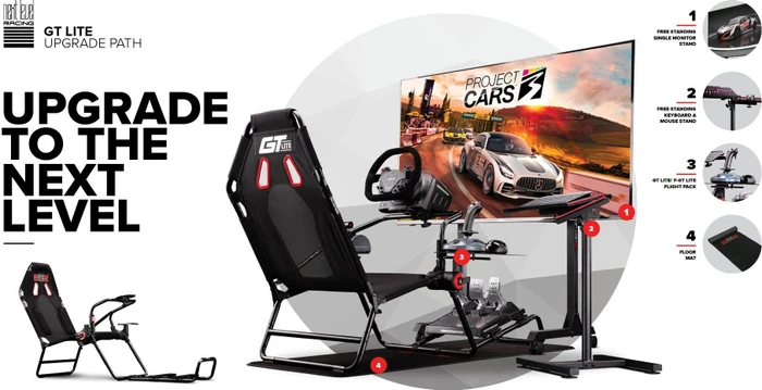 Next Level Racing GT Lite schwarz, faltbares Simulator Cockpit