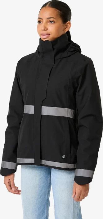 BTWIN Fahrrad City 540 Fahrradjacke schwarz/grau (Damen)
