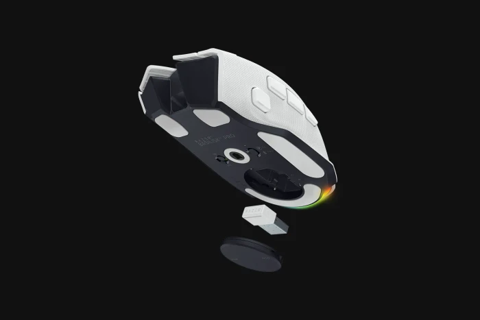 Razer Basilisk V4 Pro, weiß, USB/Bluetooth