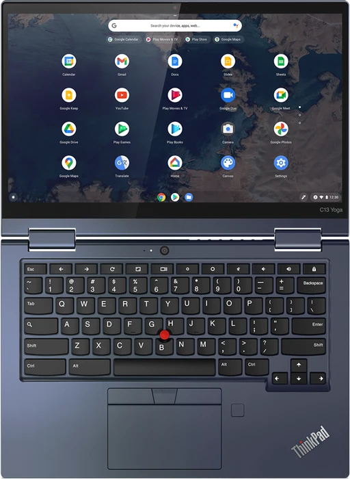 Lenovo ThinkPad C13 Yoga G1 Chromebook, Abyss Blue, Ryzen 3 3250C, 4GB RAM, 128GB SSD, DE