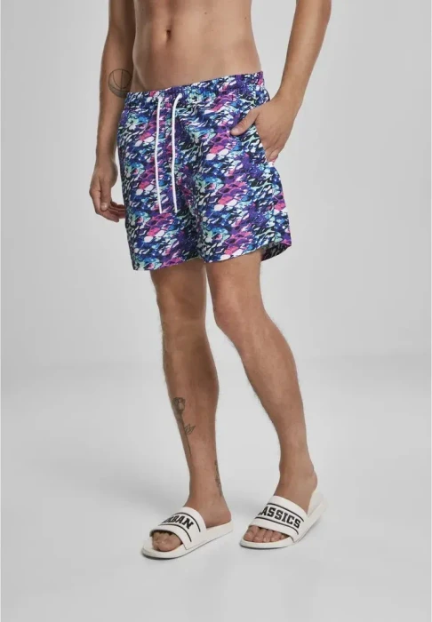 Urban Classics Multicolor Badeshorts blau/rosa (Herren)