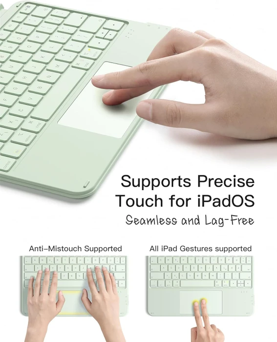 Inateck Ultraleicht Tastatur für iPad Air 6/iPad Air 5/iPad Pro 11", grün, UK