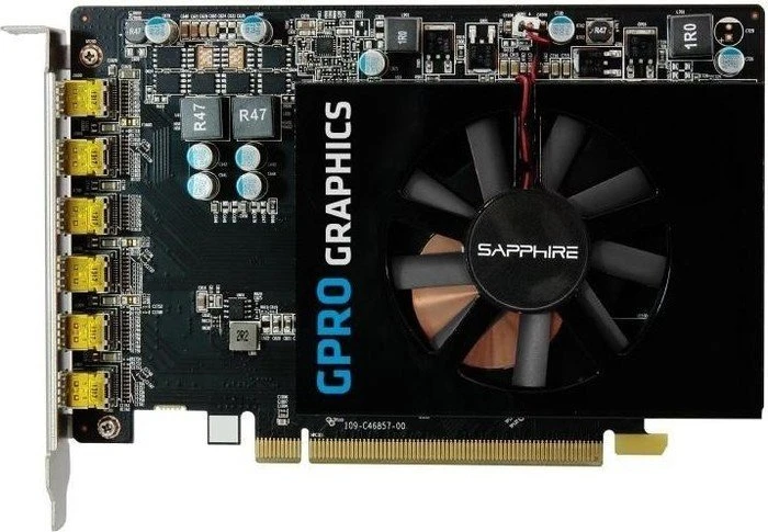 Sapphire GPRO 6200, 4GB GDDR5, 6x mDP, lite retail