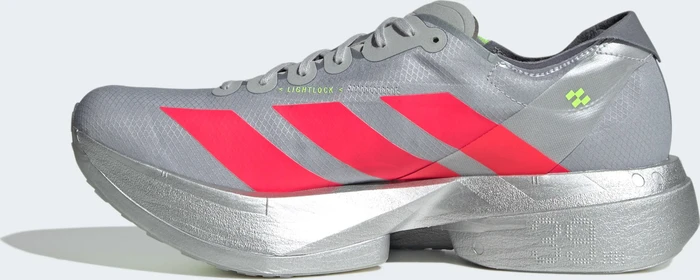 adidas Adizero Adios Pro 4 silver metallic/lucid red/grey (Herren)
