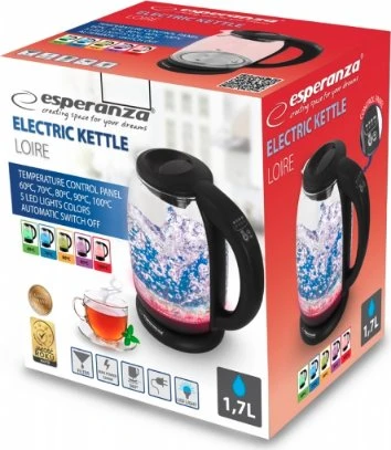 Esperanza Loire Glas-Wasserkocher (EKK027) – Bild 4 von 4