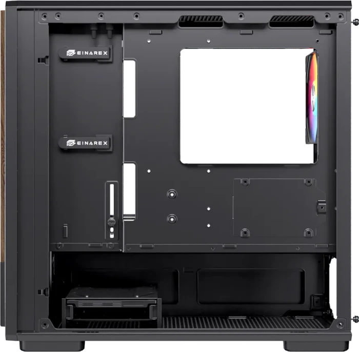 Einarex Pulse PM400 RGB Black, schwarz/braun, Glasfenster
