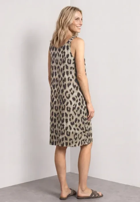 Street One Knielanges Kleid mit gerafften Trägern Kleid timeless beige (Damen)