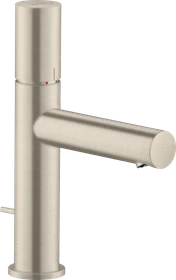 Hansgrohe Axor Uno Waschbeckenarmatur 110 mit Zerogriff und Zugstangen-Ablaufgarnitur brushed nickel