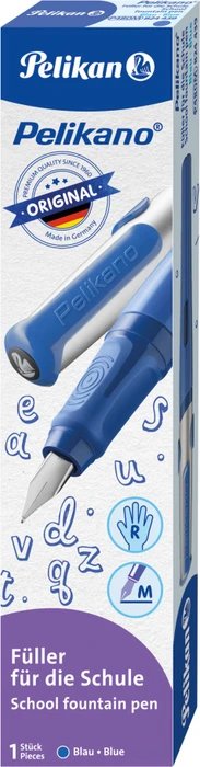 Pelikan Pelikano Original blau, rechte Hand, mittel, Faltschachtel