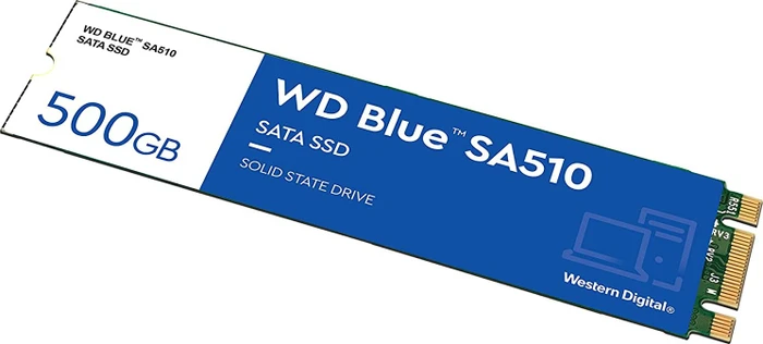 Western Digital WD Blue SA510 SSD 500GB, M.2 2280 / B-M-Key / SATA 6Gb/s
