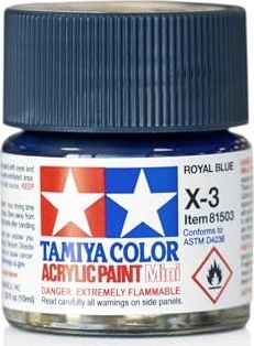 Tamiya Acrylic Paint X-3 royal blue, 10ml
