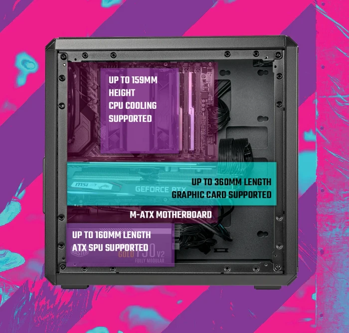 Cooler Master MasterBox Q300L V2, Glasfenster