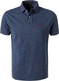 Ralph Lauren The Iconic Mesh Poloshirt kurzarm blue melange (Herren)