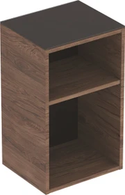 Geberit Smyle Square Seitenschrank 36x60x29.9cm, offen, Nussbaum