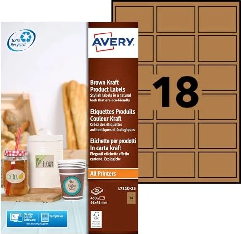 Avery-Zweckform Etiketten naturbraun