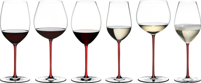 Riedel Fatto A Mano Champagner Weinglas rot