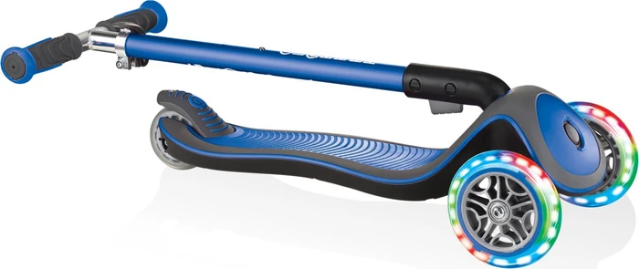 Globber Elite Deluxe Lights Kickboard navy blue