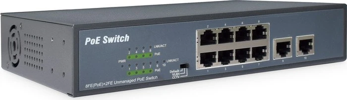 Digitus Professional DN-953 Desktop Switch, 10x RJ-45, 120W PoE+
