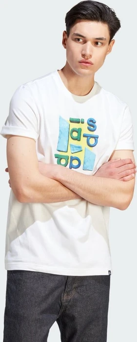 adidas Sportswear Photo Real Two-Tone T-Shirt kurzarm weiß (Herren)