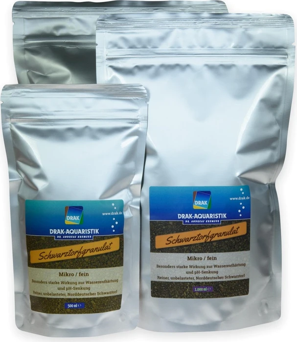 DRAK-Aquaristik Schwarztorfgranulat, mikro, 500ml