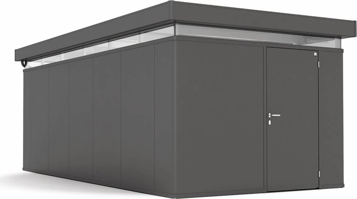 Biohort CasaNova 3x6 Gerätehaus Türanschlag rechts dunkelgrau-metallic