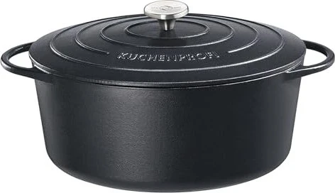 Küchenprofi Provence Bratentopf oval 40cm 12.5l schwarz