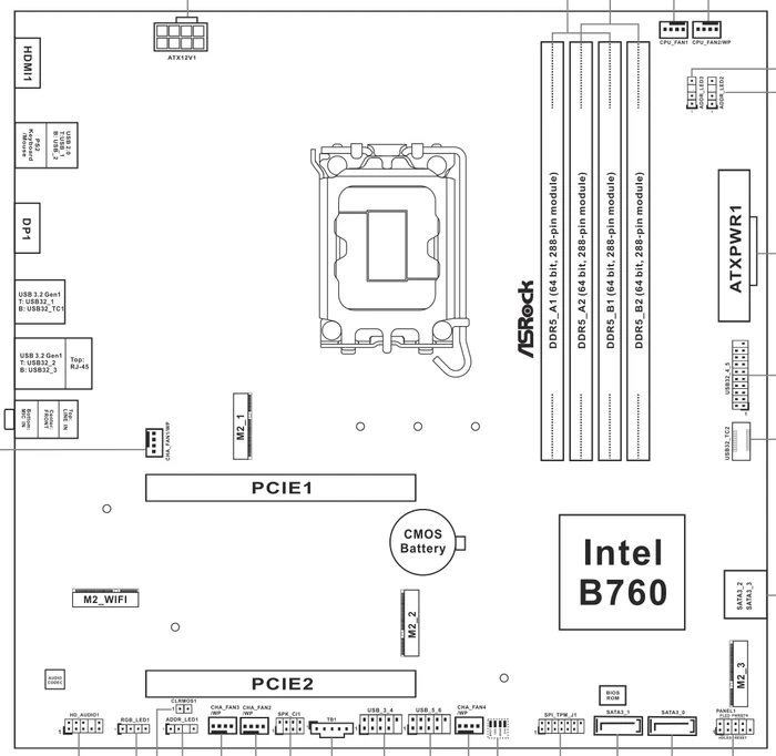 ASRock B760M Pro RS (Intel 1700)