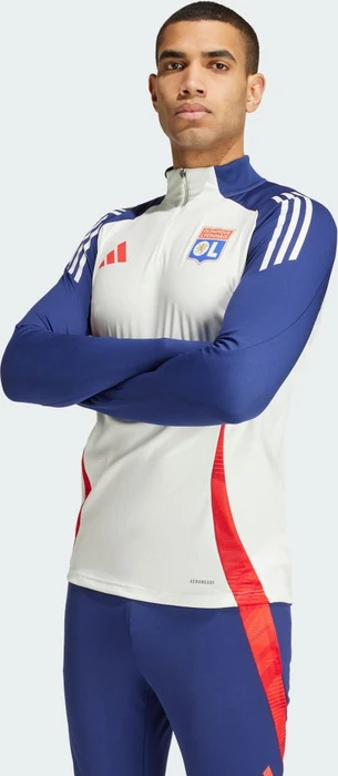 adidas Olympique Lyon Tiro 24 Funktionsshirt langarm white tint/midnight indigo/bright red (Herren)